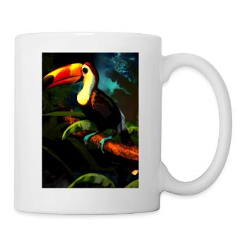 Tukan im Dschungel - Tasse - Weiß - Rechts