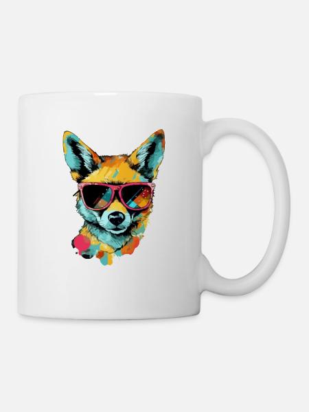Theo der Schakal - Tasse - Weiß