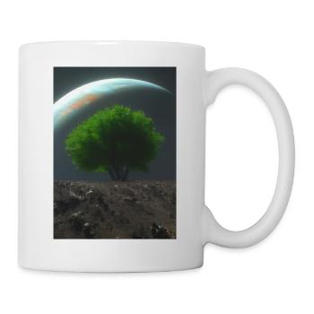 Baum auf dem Mond - Tasse - Weiß - Rechts