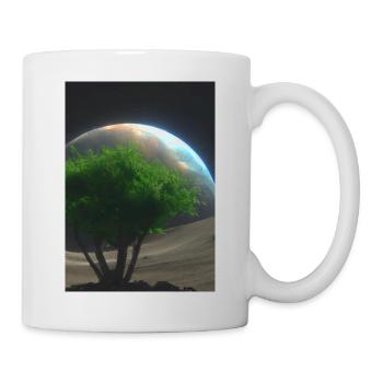 Baum auf dem Mond - Tasse - Weiß - Rechts