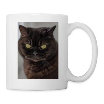 Britisch Kurzhaar Grüne Augen - Tasse - Weiß - Rechts