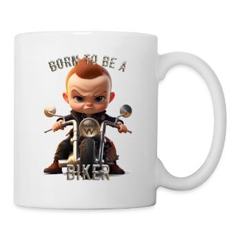 Né pour être un motard - Mug blanc - blanc - Droite
