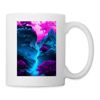 Mystischer Wasserfall - Tasse - Weiß - Rechts