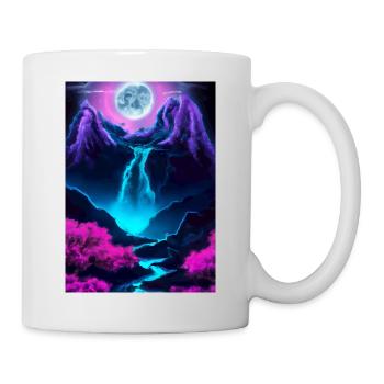 Mystischer Wasserfall - Tasse - Weiß - Rechts