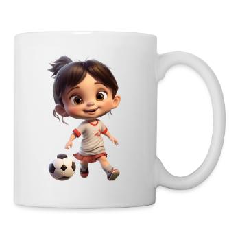 Female Footballer Girl - Mug - white - Right