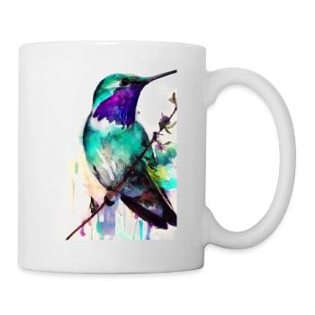 Bunter Vogel - Tasse - Weiß - Rechts