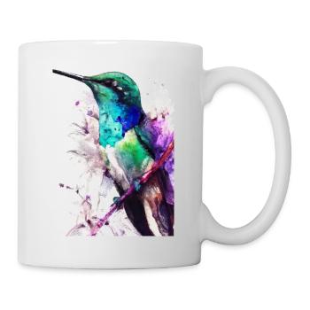 Bunter Vogel - Tasse - Weiß - Rechts