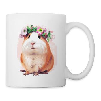 Buntes Meerschweinchen - Tasse - Weiß - Rechts