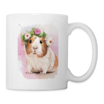 Buntes Meerschweinchen - Tasse - Weiß - Rechts