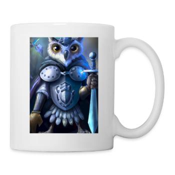 Ritter Eule - Tasse - Weiß - Rechts