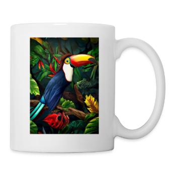 Dschungel-Tukan - Tasse - Weiß - Rechts