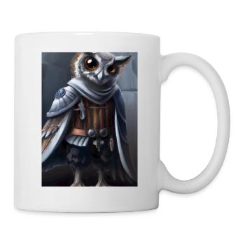 Ritter Eule - Tasse - Weiß - Rechts