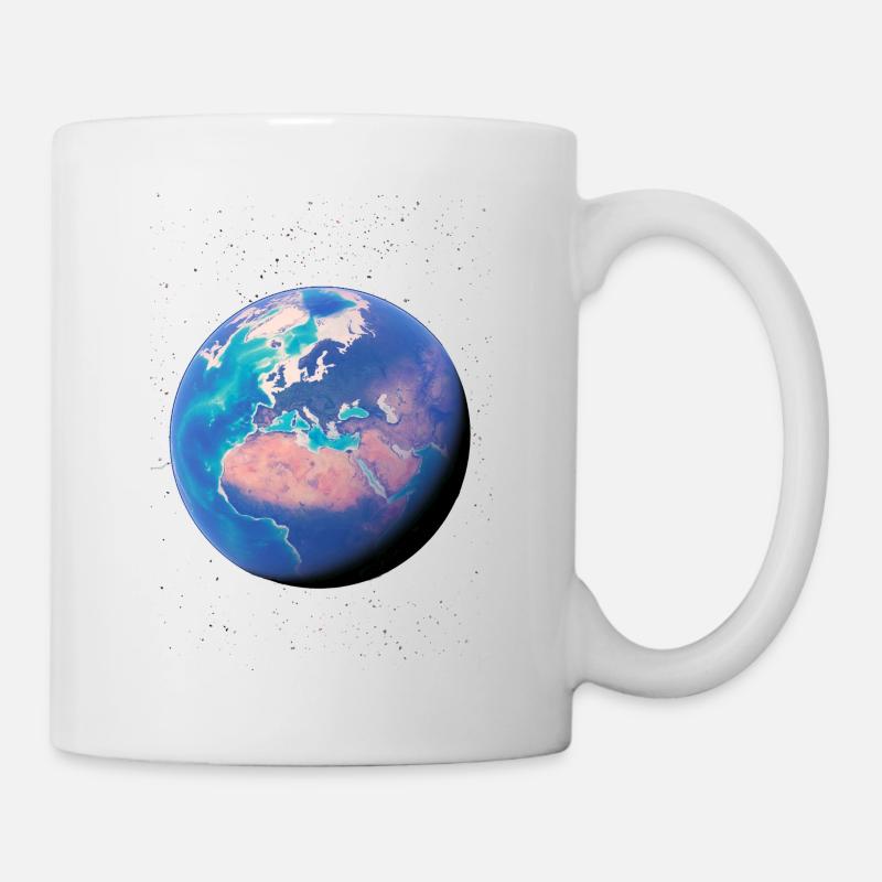 Die Erde in astronomischer Show - Tasse - Weiß