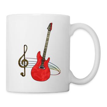 Gitarre - Tasse - Weiß - Rechts