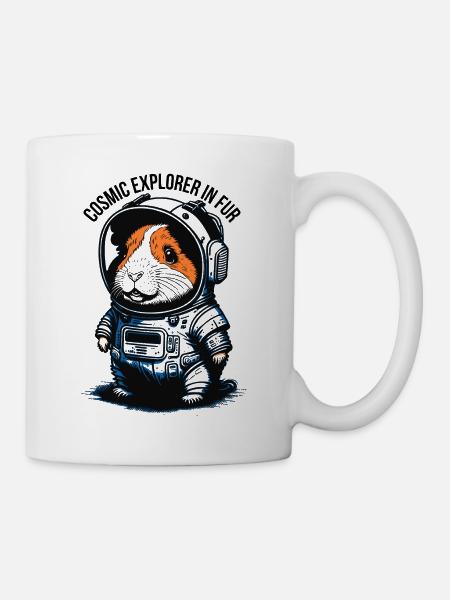 Pelziger Raumfahrer - Tasse - Weiß