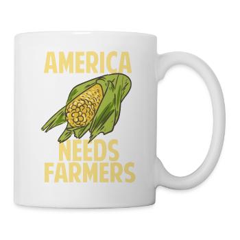 Amerika braucht Landwirte - Tasse - Weiß - Rechts