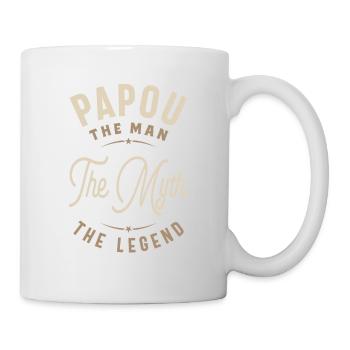 Papou Der Mann Der Mythos Die Legende - Tasse - Weiß - Rechts