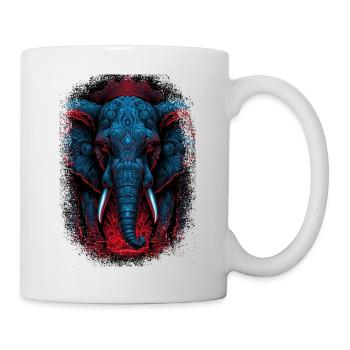 éléphants éléphant soleil fleur de lotus dictons - Mug blanc - blanc - Droite