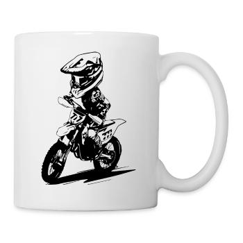 moto cross - Mug blanc - blanc - Droite