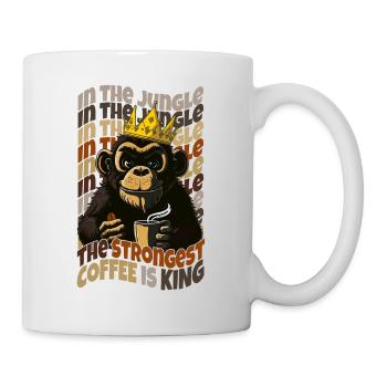 Im Dschungel Der stärkste Kaffee ist König - Tasse - Weiß - Rechts