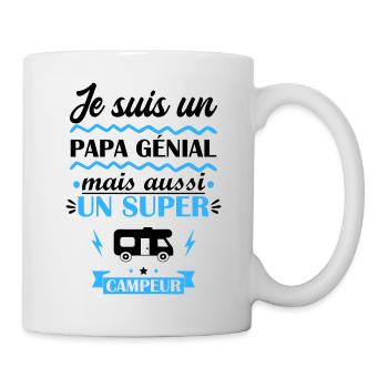 papa génial campeur, cadeau fête des pères - Mug blanc - blanc - Droite