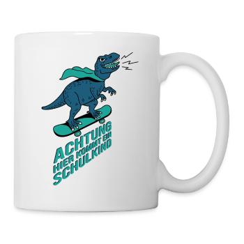 Schoolchild School Enrollment 1st Grade T-Rex Gift - Mug - white - Right