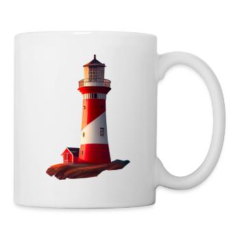 Le phare domine les falaises abruptes - Mug blanc - blanc - Droite