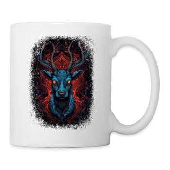 chimney xmas deer santa funny sayings happy pet - Tasse - Weiß - Rechts