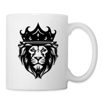 Löwe Löwenkopf Raubtier - Tasse - Weiß - Rechts