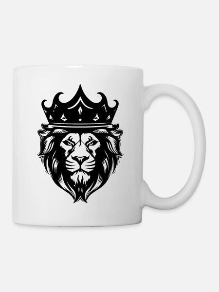 Löwe Löwenkopf Raubtier - Tasse - Weiß