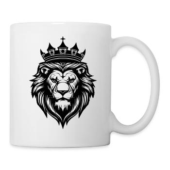 Löwe Löwenkopf Raubtier - Tasse - Weiß - Rechts