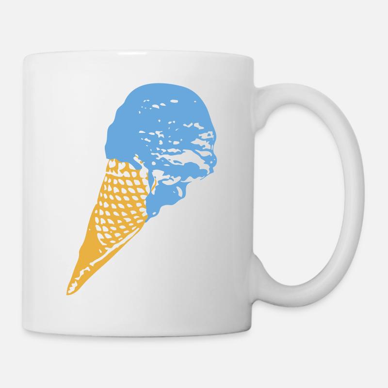 Eis in der Waffel - Tasse - Weiß
