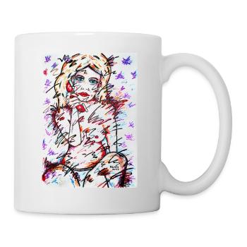 Telefonmädchen - Tasse - Weiß - Rechts
