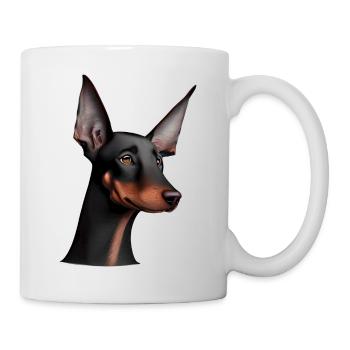 Doberman dresseur chien Doberman Doberman chiot - Mug blanc - blanc - Droite