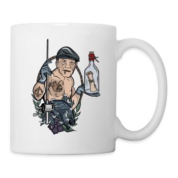 Angler // Oldschool // Illustration - Mug blanc - blanc - Droite