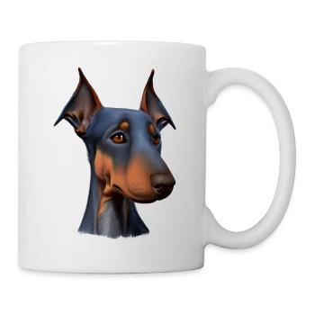 Doberman Doberman chiot Doberman chien dresseur - Mug blanc - blanc - Droite