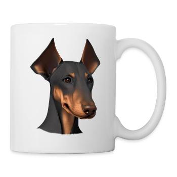 Doberman Doberman chiot chien Doberman dresseur - Mug blanc - blanc - Droite
