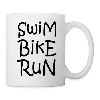Triathlon Swim Bike Run Marathon - Tasse - Weiß - Rechts