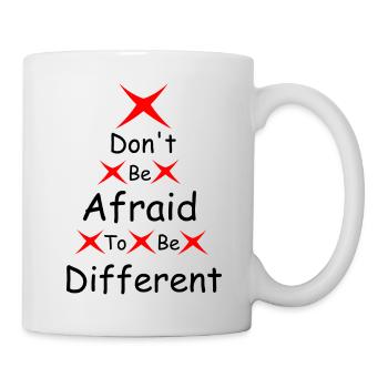 Don't be afraid to be different - Mug - white - Right