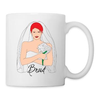 Rouge mariée 1 - Mug blanc - blanc - Droite