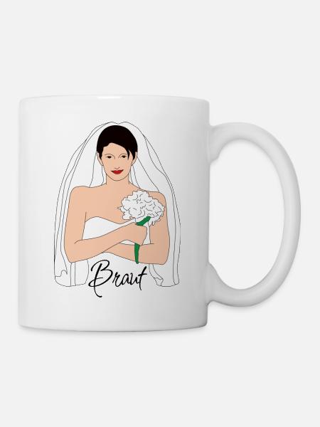 braut schwarz 1 - Tasse - Weiß