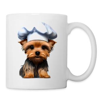 Yorkshire Terrier Cuisine chiot Restaurateur Chien - Mug blanc - blanc - Droite