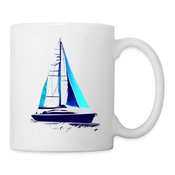 voilier voilier voilier voilier voilier voilier - Mug blanc - blanc - Droite
