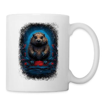 funny sayings badgers beaver dam beaver tee shirt - Tasse - Weiß - Rechts