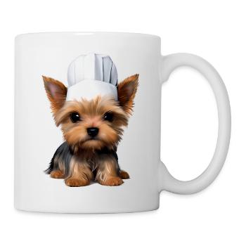 Yorkshire Terrier Cooking Dog Restaurateur Puppy - Mug - white - Right