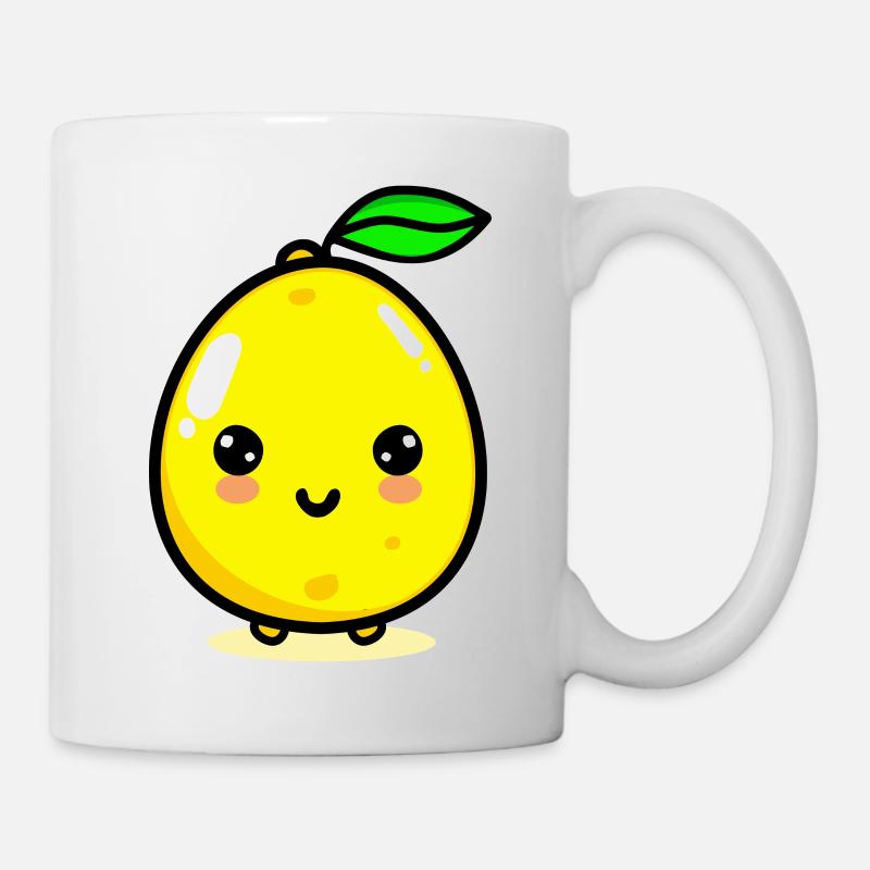 Niedliche Zitrone Kawaii Lemon - Tasse - Weiß