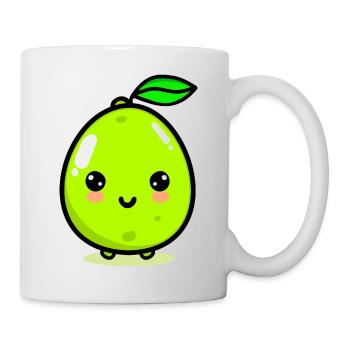 Cute Lime Grape Fruit Kawaii - Mug - white - Right