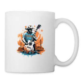 Musique Country Guitare Guitariste Chanteur Vintage - Mug blanc - blanc - Droite