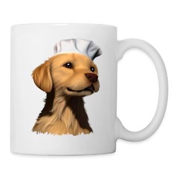 Golden Retriever Kochen Hunde Gastronom Hundewelpe - Tasse - Weiß - Rechts