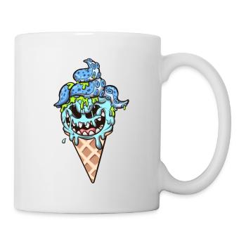 Eiswaffel-Monster - Tasse - Weiß - Rechts